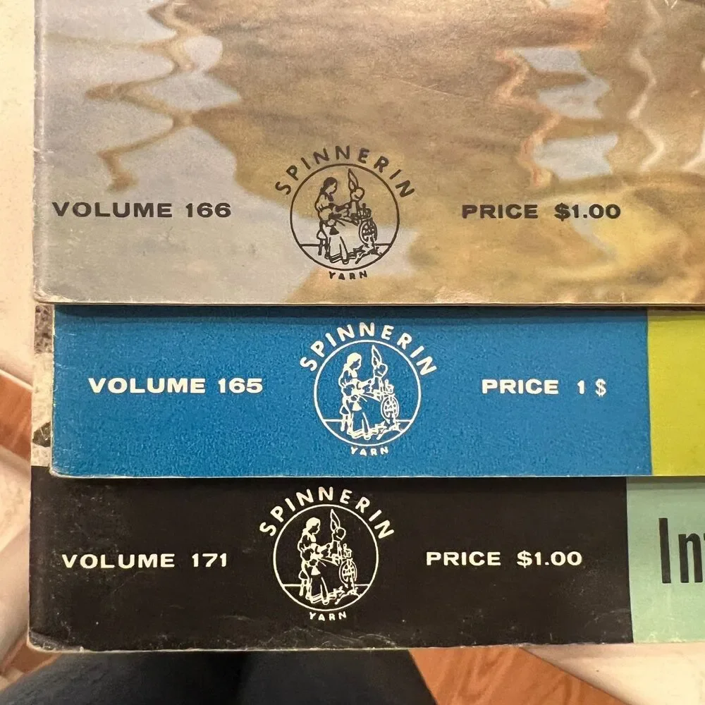 Vintage 1960s Spinnerin Knitting Crochet Magazine Pattern Book Lot of 3